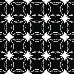 Vector monochrome seamless pattern, Abstract endless texture for fabric print, card, table cloth, furniture, banner, cover, invitation, decoration, wrapping.