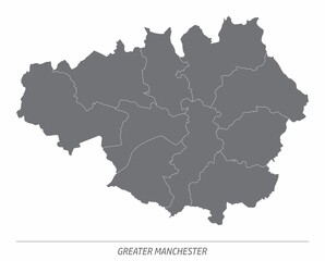 Greater Manchester administrative map