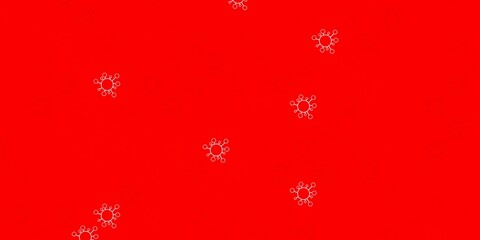 Light red vector template with flu signs.