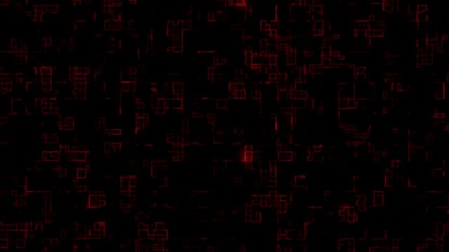 Digital Background Art Technology - Abstract Mask Blocks Boxes in Red 