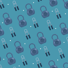 Obraz premium dumbbells gym pattern