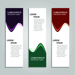 Set of long banner
