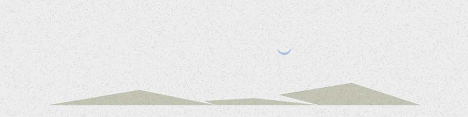 Geometric Mountains silhouette landscape art poster illustration