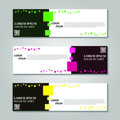 Set of long banner