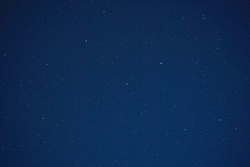 Astrophotography blue starry sky in summer at night