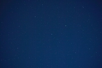 Astrophotography blue starry sky in summer at night