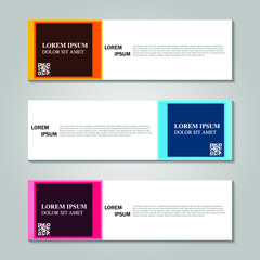 Set of long banner
