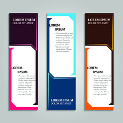 Set of long banner