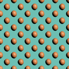 Seamless texture background pattern from eggs on a colored background. Minimal food concept.