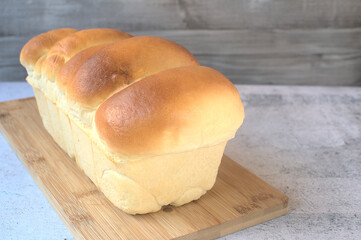 Sweet and fluffy Japanese bread. Homemade concept