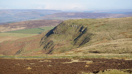 A huge Hill in Dark Peak Valley, National Peak Dusrict, United kingdom 