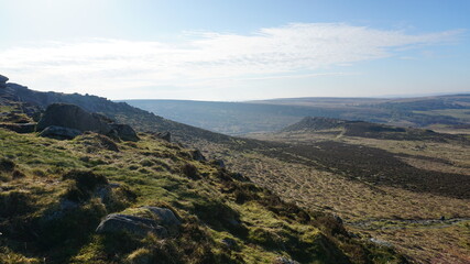 Hillside view from Higger Tor, National Peak District, United Kingdom