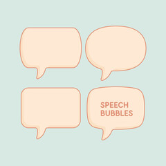 Fototapeta premium Set speech bubbles and blank template for quotes. Vector illustration