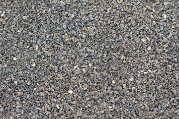 Texture of crushed stone gravel