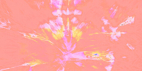 Obraz premium Green Printed Tie. Ink Stripe Fun Illustration.