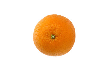 Orange close-up isolated on a white background, without shadow. Sliced fruit