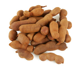 sweet tamarind isolated on white
