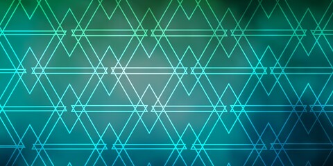 Light Blue, Green vector template with lines, triangles.