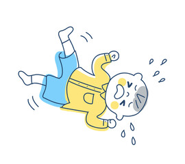 駄々をこねて泣く男の子