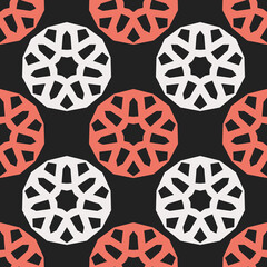 Seamless pattern with geometric ornament.