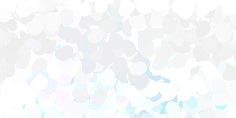 Light pink, blue vector background with random forms.