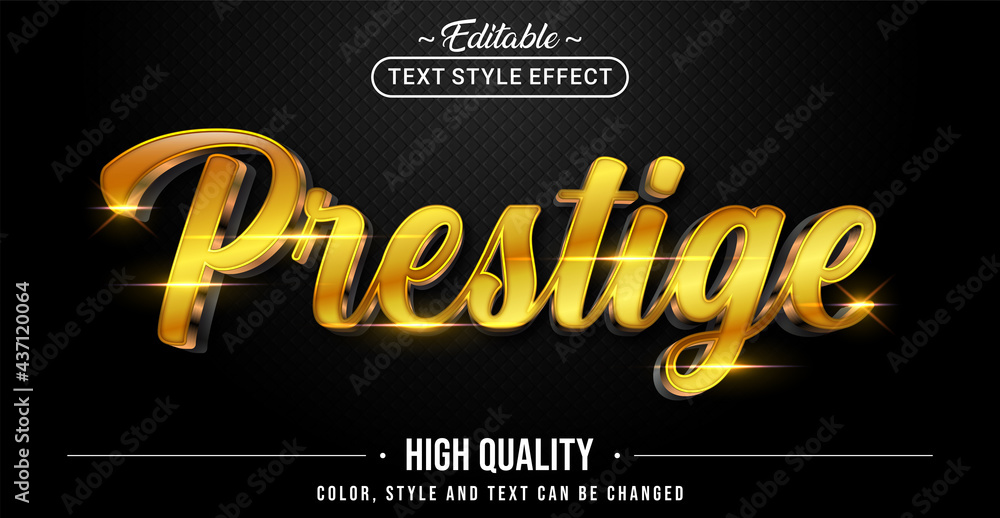 Aufkleber editable text style effect - prestige text style theme.