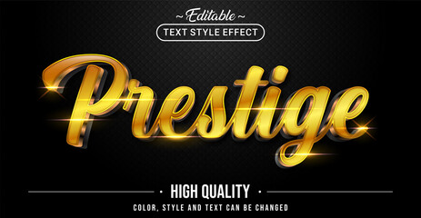 Editable text style effect - Prestige text style theme.