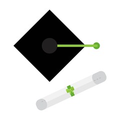 Graduation cap vector isolated on white background. Graduation cap Icon.