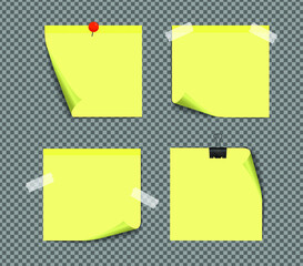 Realistic sticky notes isolated with real shadow . Square sticky paper reminders with shadows, paper page .