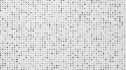 Dot white black pattern gradient texture background. Abstract  technology big data digital concept. 3d rendering.