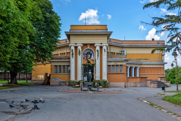 Belgrade, Serbia - May 21, 2021: Exterior shot of Cvijeta Zuzoric art pavilion in Kalemegdan Park, Belgrade, Serbia. Art pavilion Cvijeta Zuzoric at Kalemegdan fortress Belgrade.