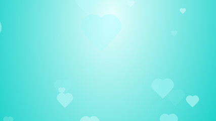 Medical health green blue hearts pattern background. Abstract healthcare technology and science concept.