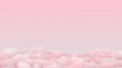 Fototapeta na wymiar pink soft clouds in the sky stage fluffy cotton candy background