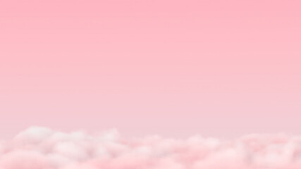 dreamy pink soft clouds in the sky stage fluffy cotton candy background	