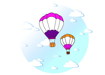 hot air balloon in sky