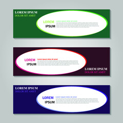 Set of long banners