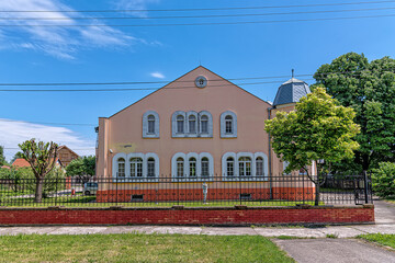 Vrbas, Serbia - May 28, 2021: Tabori Castle is located in Vrbas and was built in the middle of the 19th century for an unknown owner.