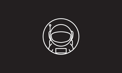 circle astronaut lines logo symbol vector icon illustration graphic design © devastudios