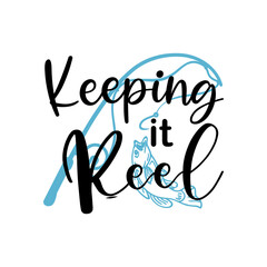 Obraz premium Keeping it reel lettering typography illustration design