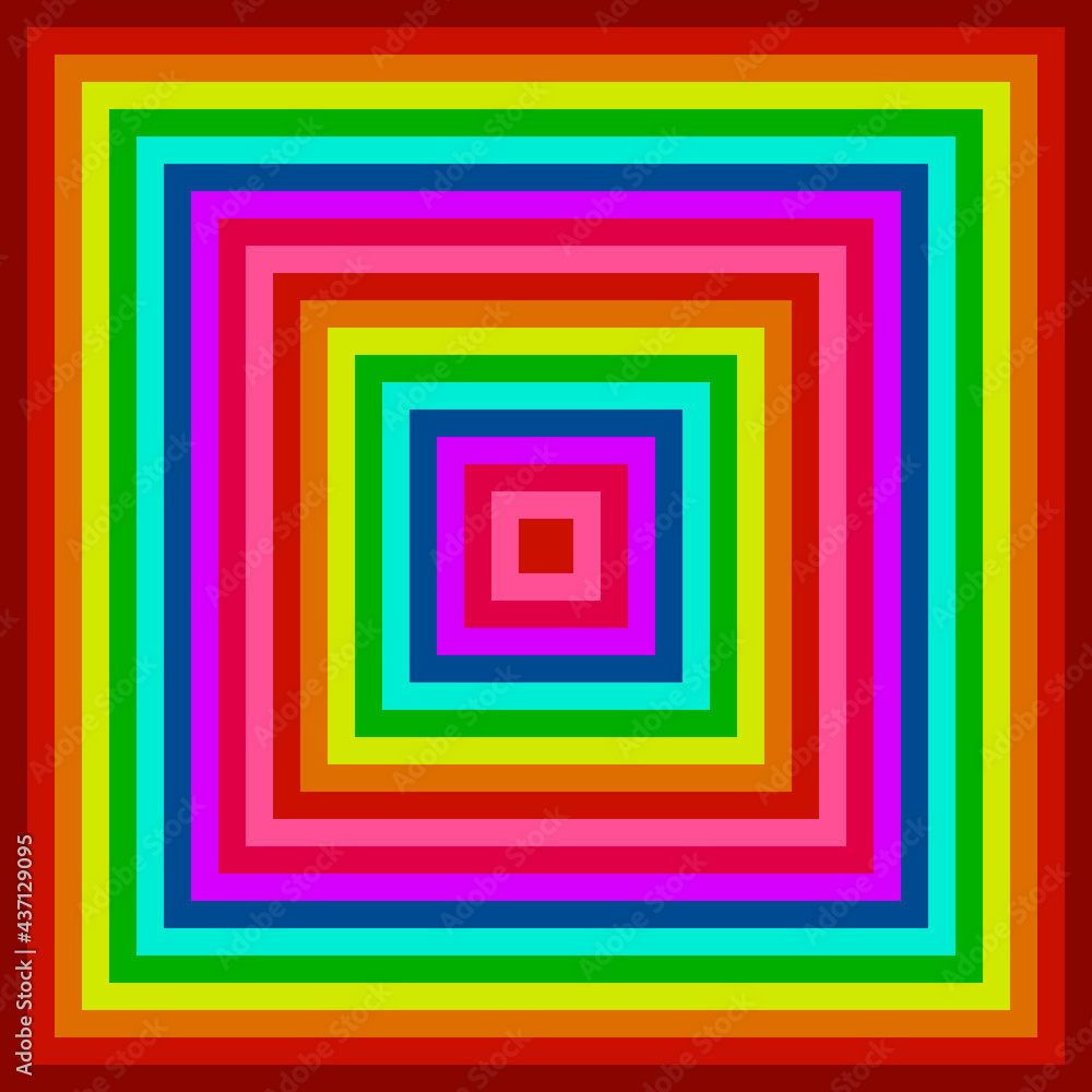 Poster vector rainbow squares. in one multicolor squares.