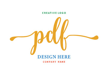 PDF lettering logo is simple, easy to understand and authoritative