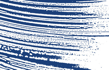 Grunge texture. Distress indigo rough trace. Emoti