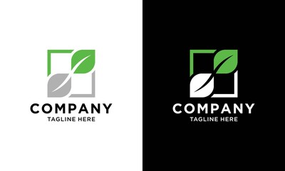 Leaf box logo design inspiration - vector