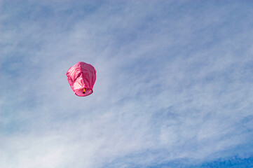 paper lantern in sky