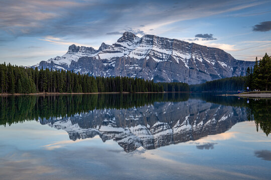 Mountain and lake reflection