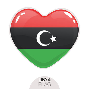 recommend clip art: Isolated flag Libya in heart symbol vector illustration