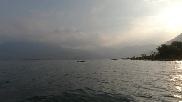 Sunset on the lake Atitlan, Guatemala