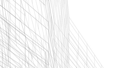 Fototapeta premium 3d drawing of modern architecture