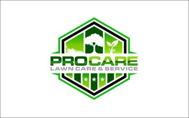 Illustration vector graphic of lawn care, landscape, grass concept logo design template-10