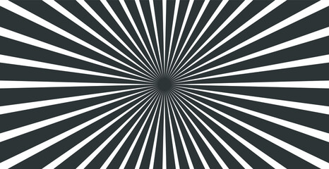 Rays, beams element. Sunburst, starburst shape on white. Circular geometric. Abstract circular geometric shape. illustration - Vector